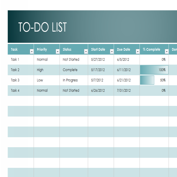 Monthly Task List Template Task List Templates