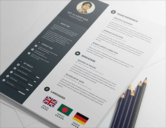 Creative Free Resume Templates. Related To Design Multimedia Print 