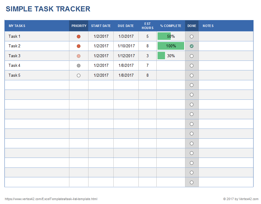 Employee Task Tracker Template
