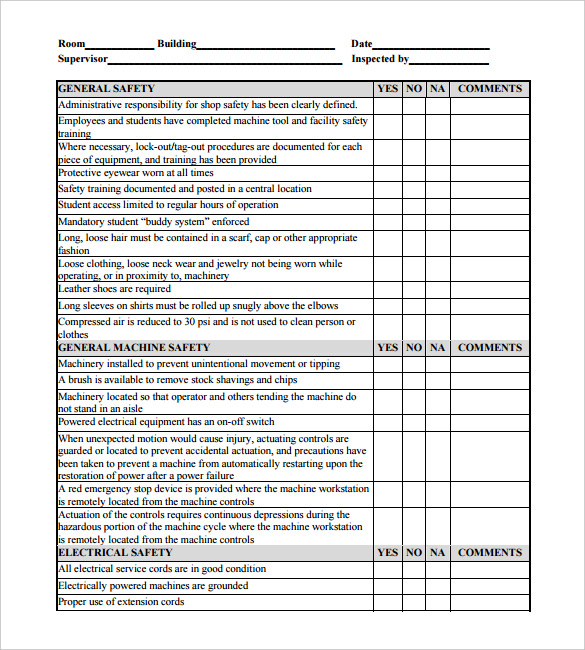 Equipment Maintenance Checklist Template MS Excel Templates