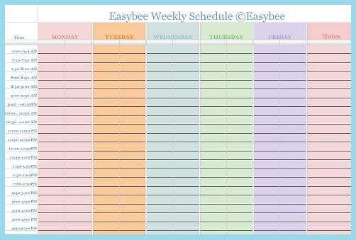 Schedule Template Google Docs Task List Templates