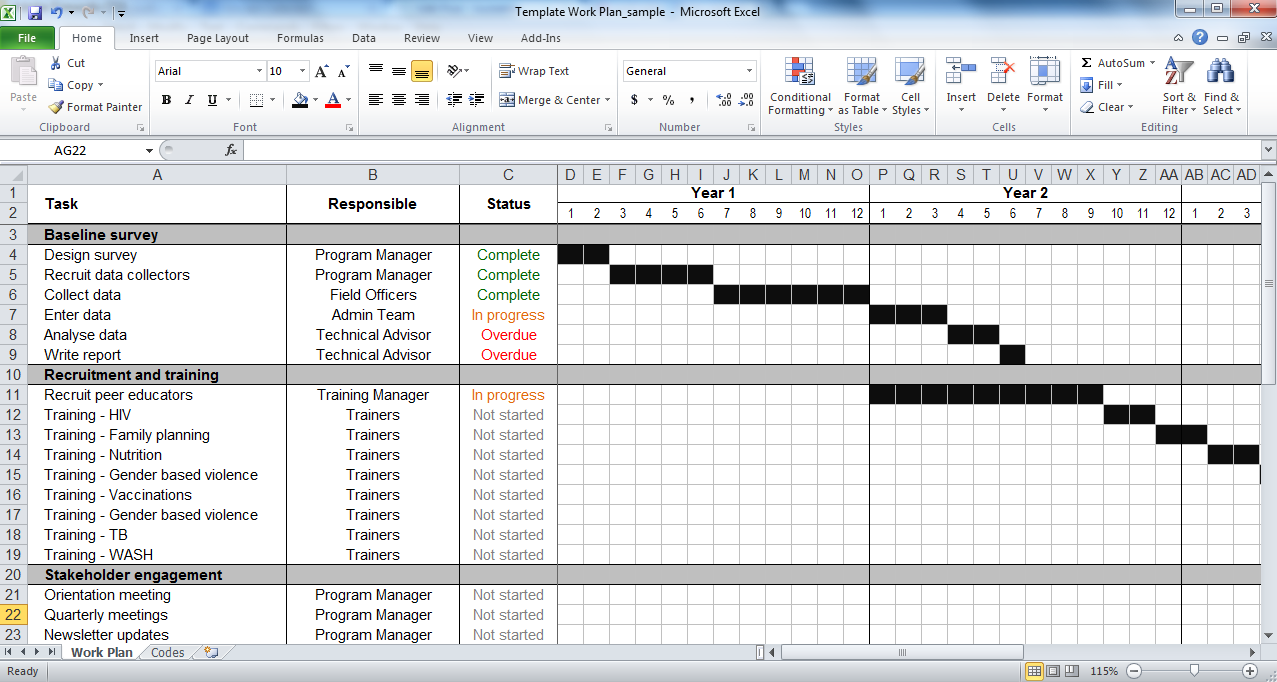 project planner template excel free download