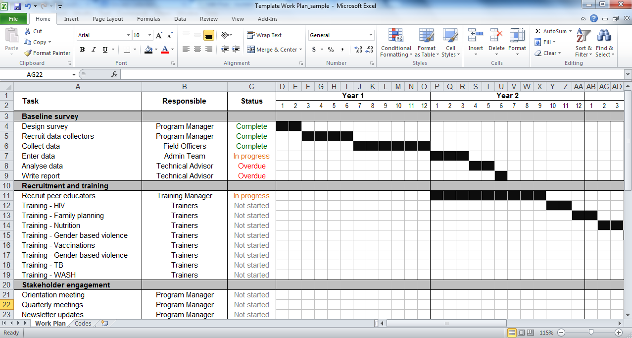 Project Schedule Template Excel Task List Templates