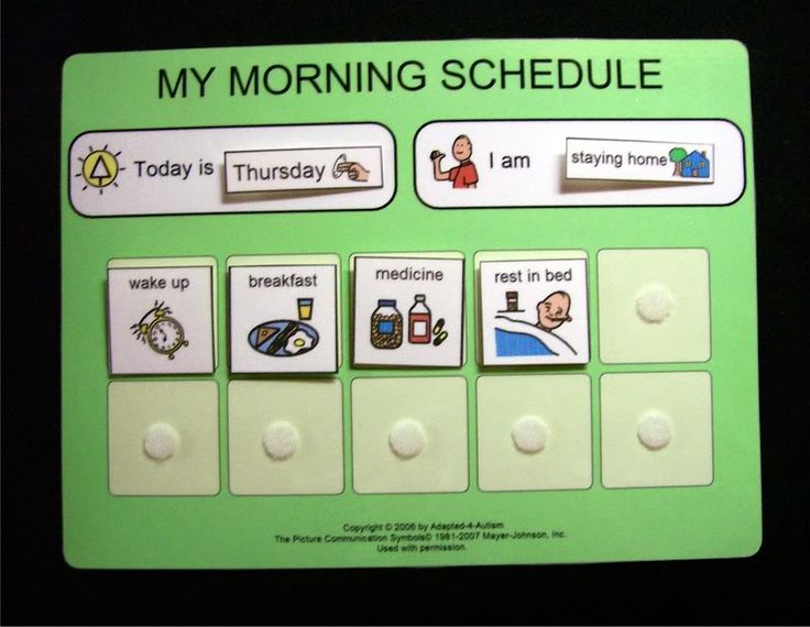 Free Printable Visual Schedule For Autism